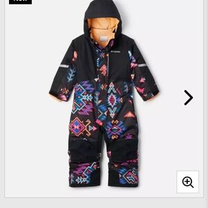Columbia Kids' Black Snowsuit with Vibrant Patterns